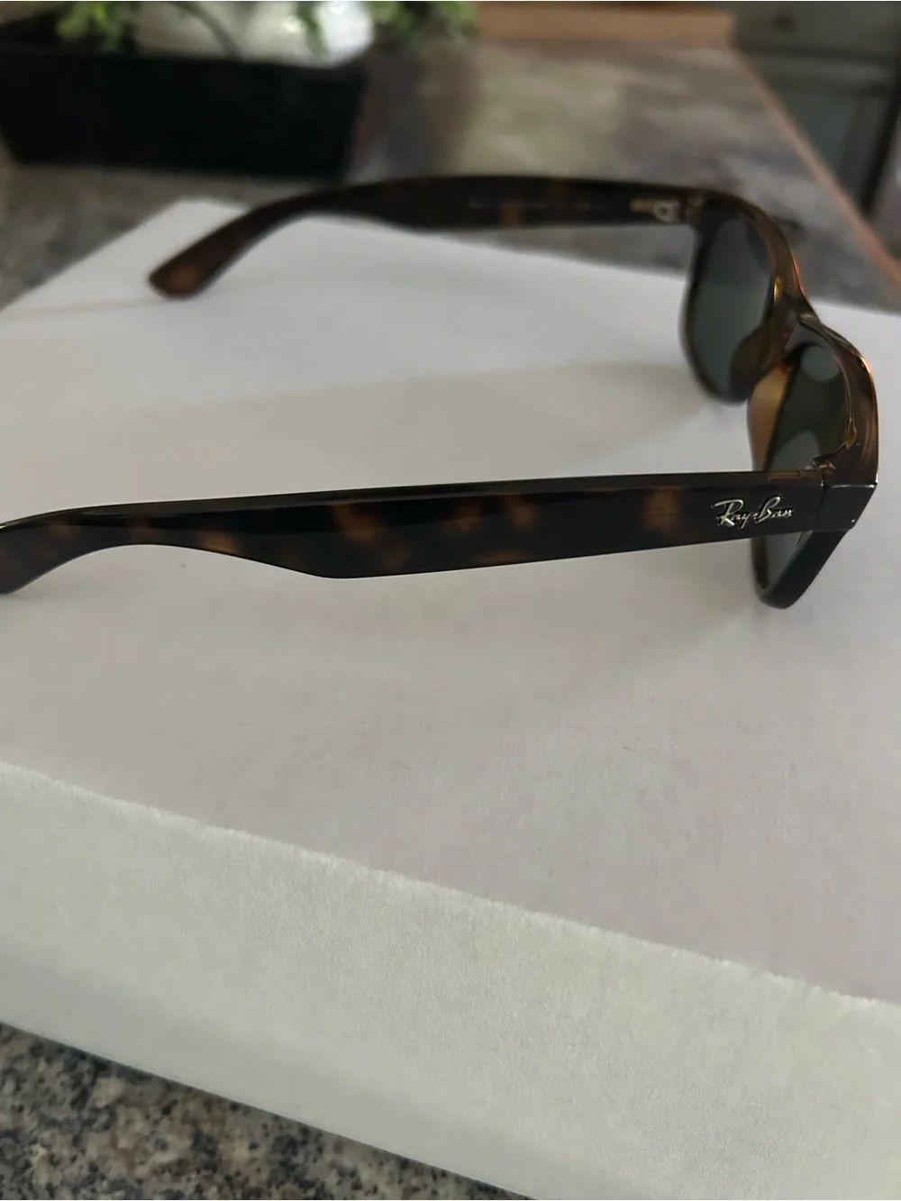 Ray-Ban Black Sunglasses Case with Gold Logo